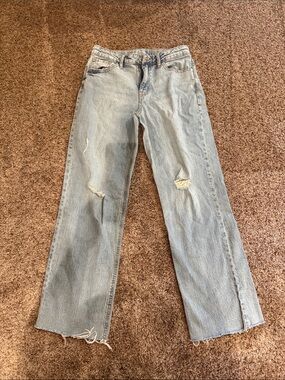 art class Light Blue Distressed Straight-Leg Jeans